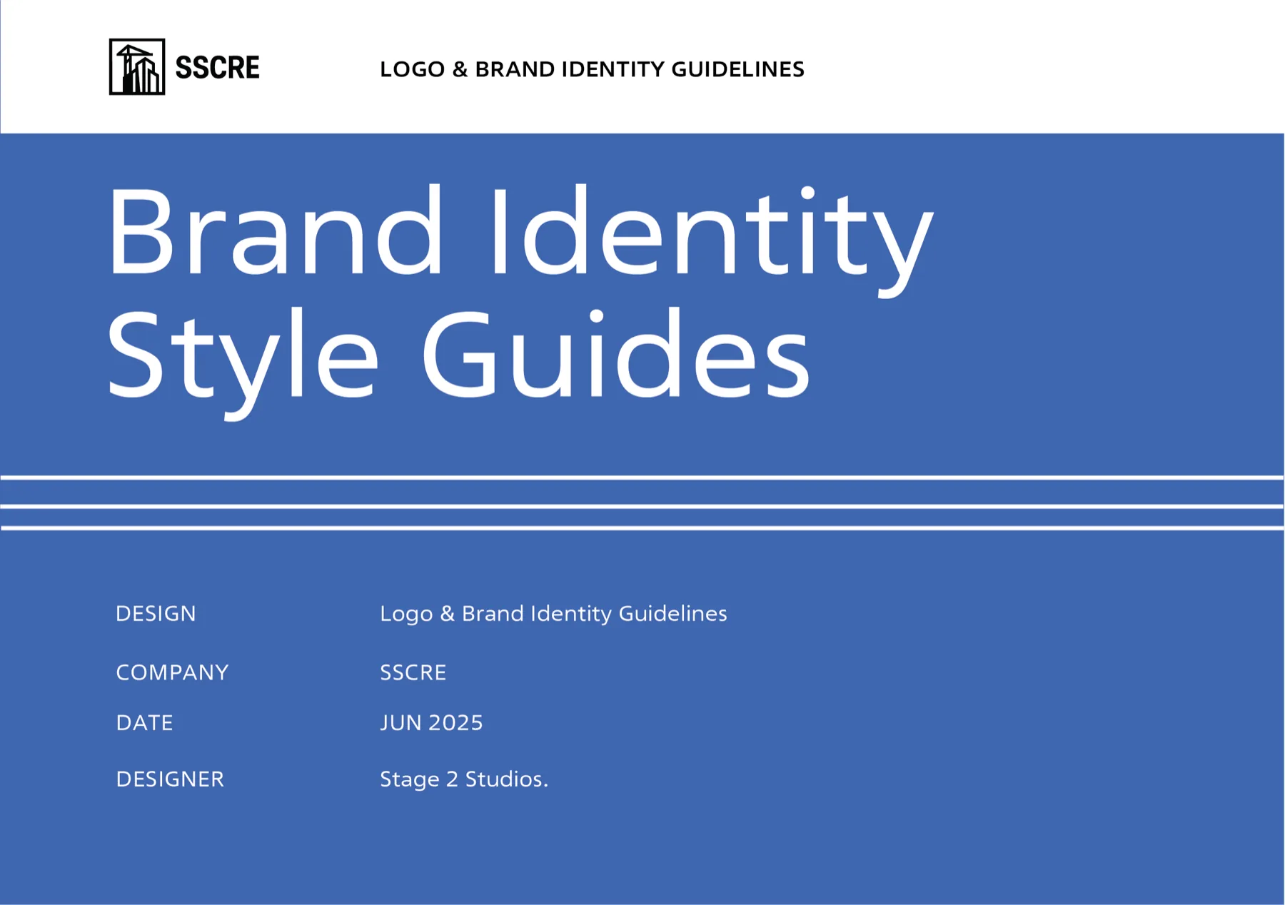 SSCRE brand guideline cover