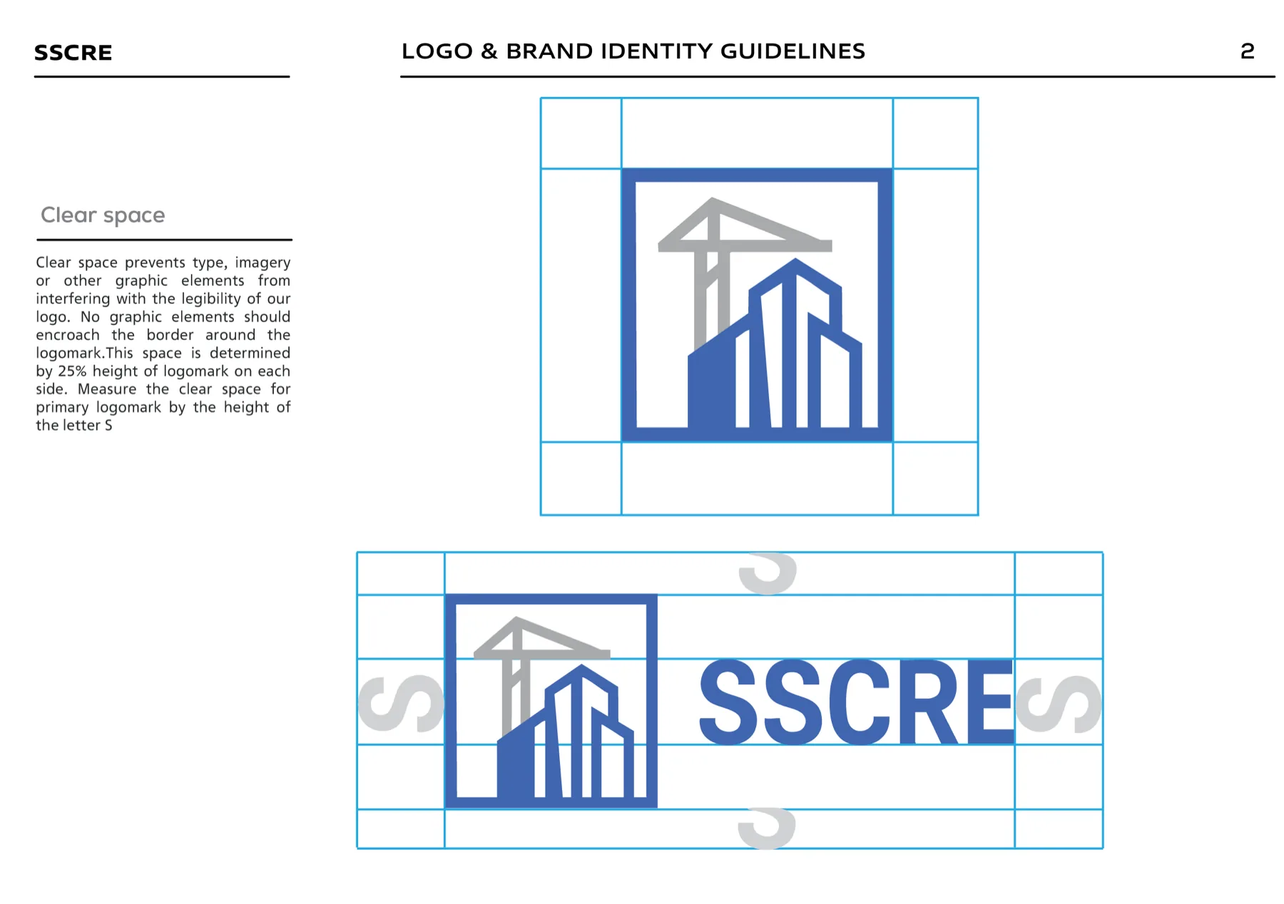 SSCRE logo clear space rules