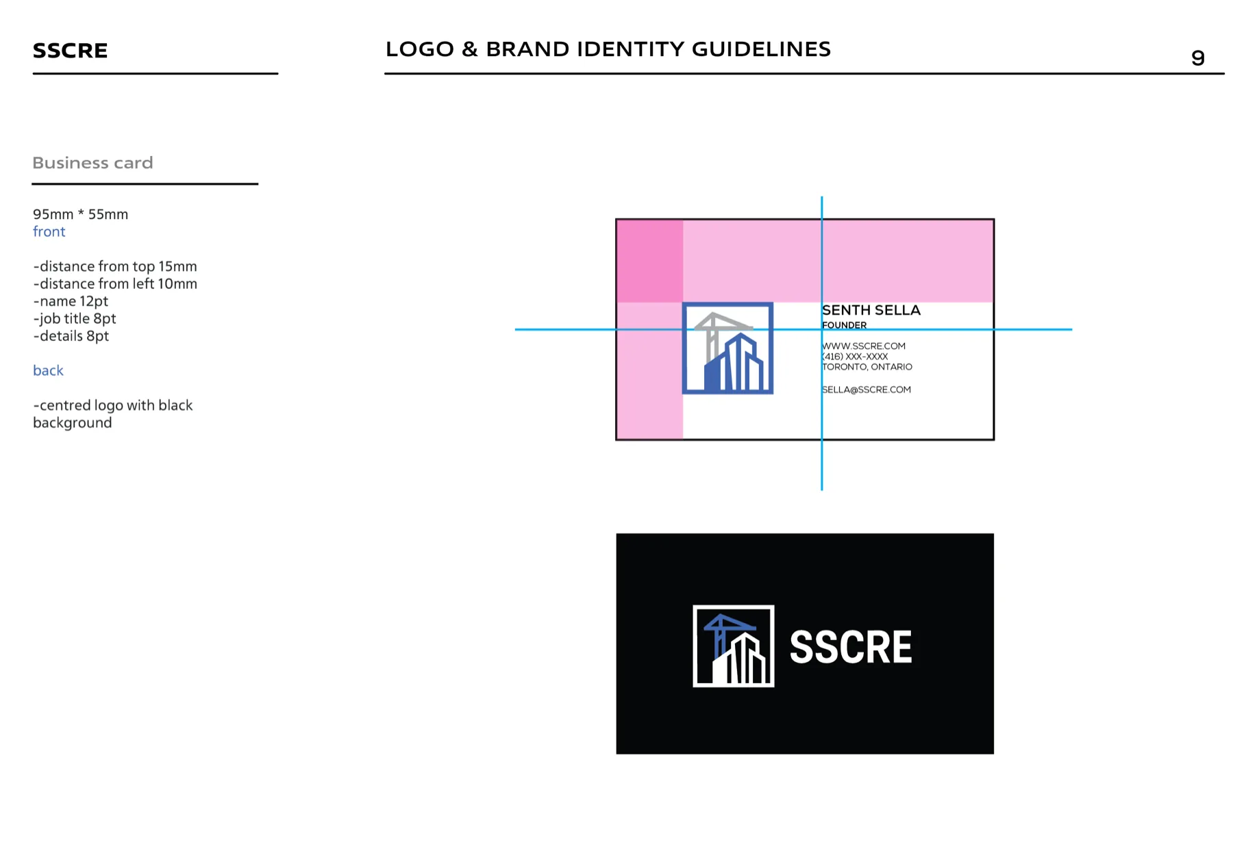 SSCRE business card system