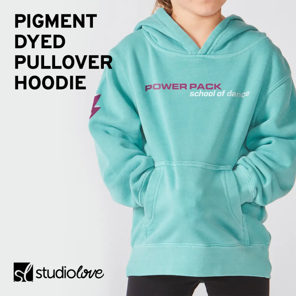 Pigment dyed pullover hoodie ad
