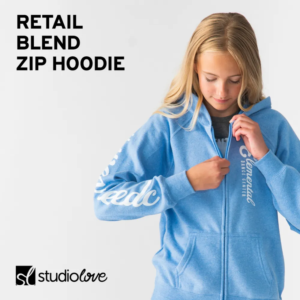 Retail blend zip hoodie ad